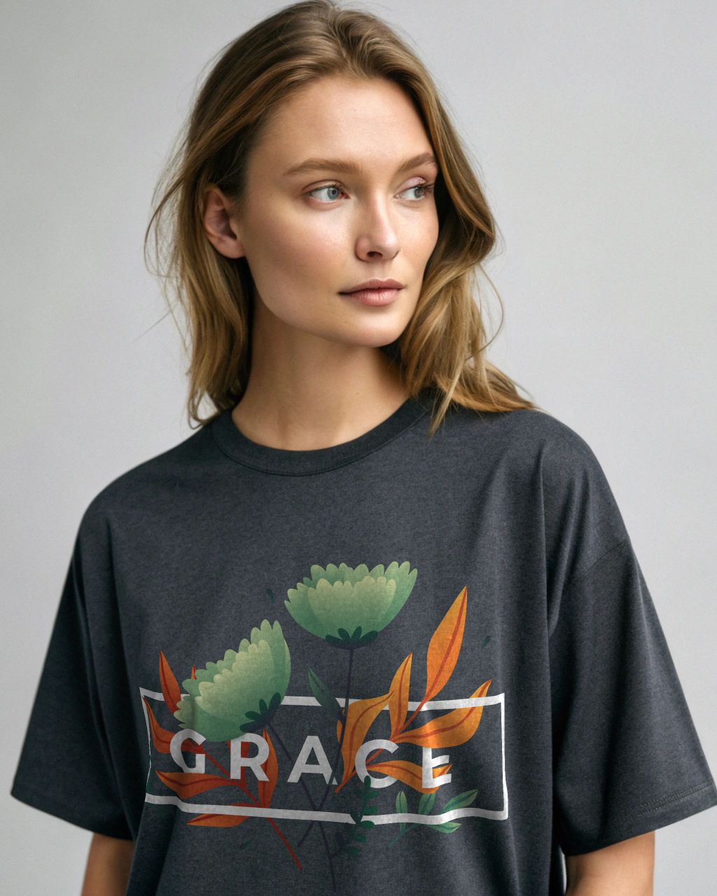 Grace Premium Oversized T-shirt for girls | Layeredflex