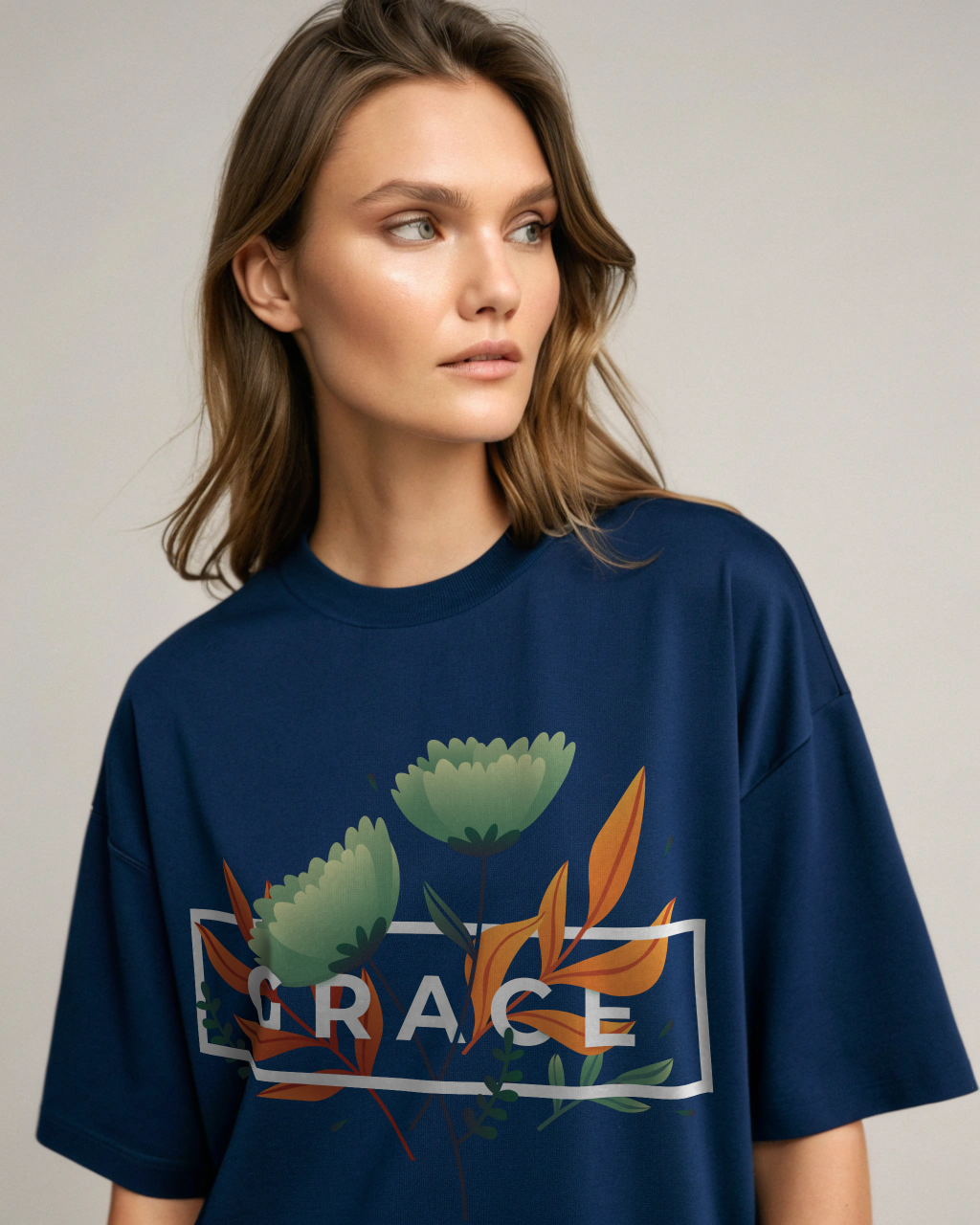 Grace Premium Oversized T-shirt for girls | Layeredflex