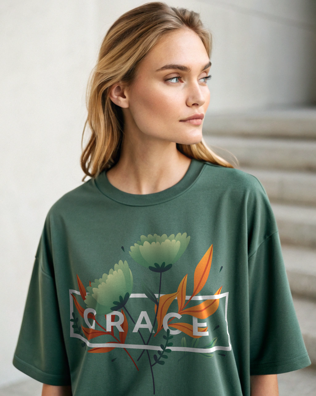 Grace Premium Oversized T-shirt for girls | Layeredflex