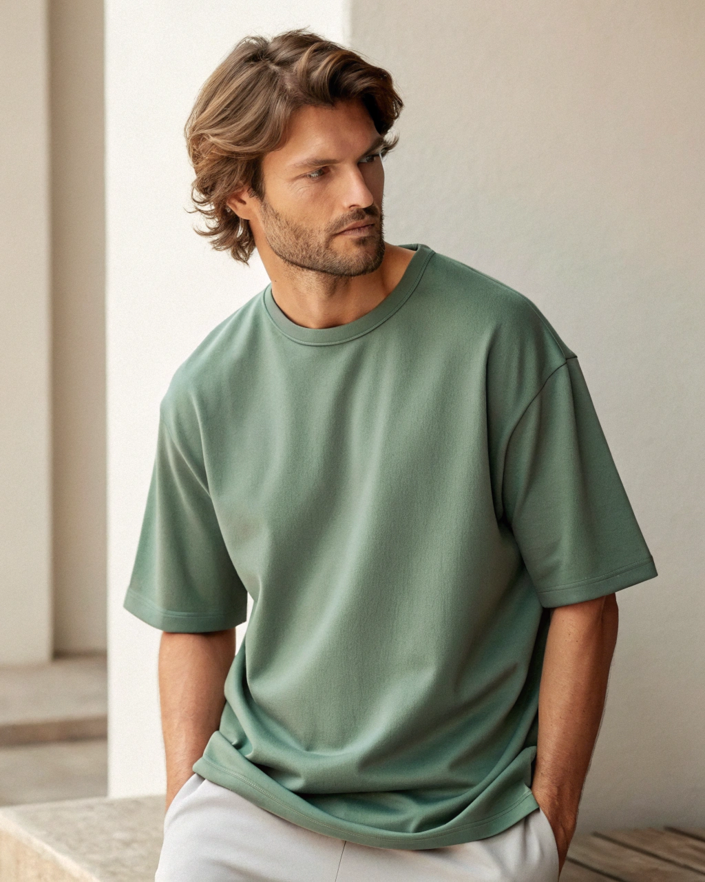 Plain Premium Terry Oversized Tee | Unisex
