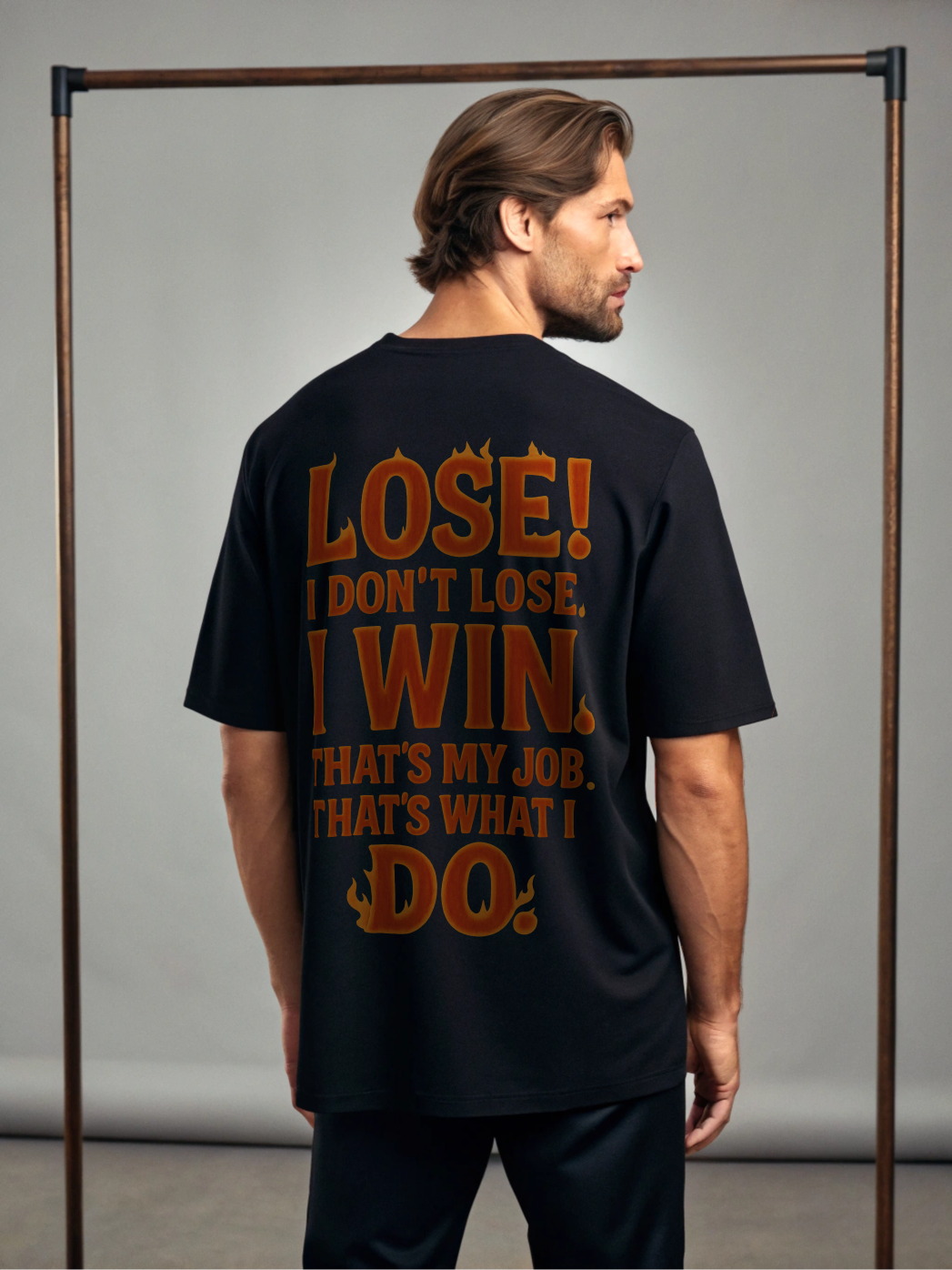 I win Terry Oversized Tee