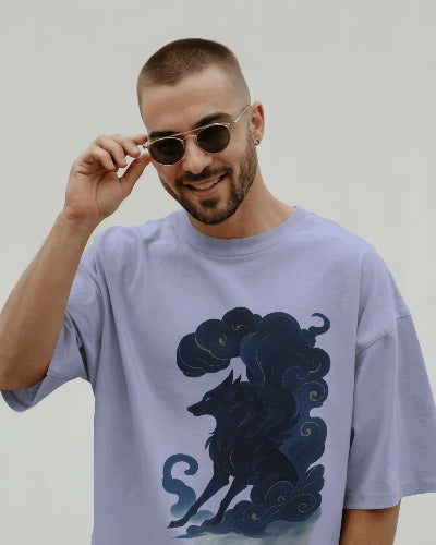 Premium Terry Oversized Tee Shadow Wolf | Unisex